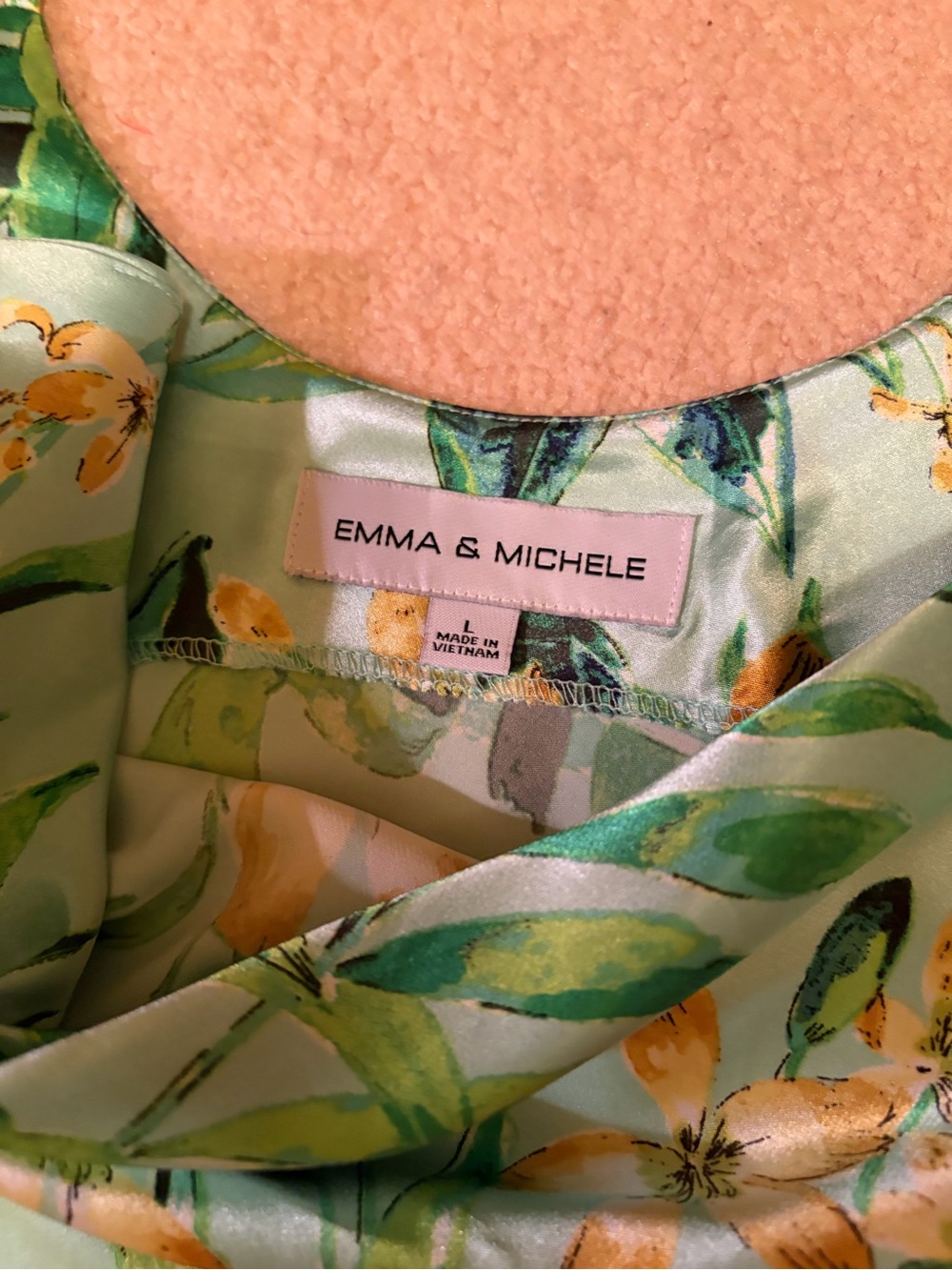 2 Slip Dresses:  Copper Leopard & Green Tropical Satin Slip Dress  XL - Picture 12 of 16